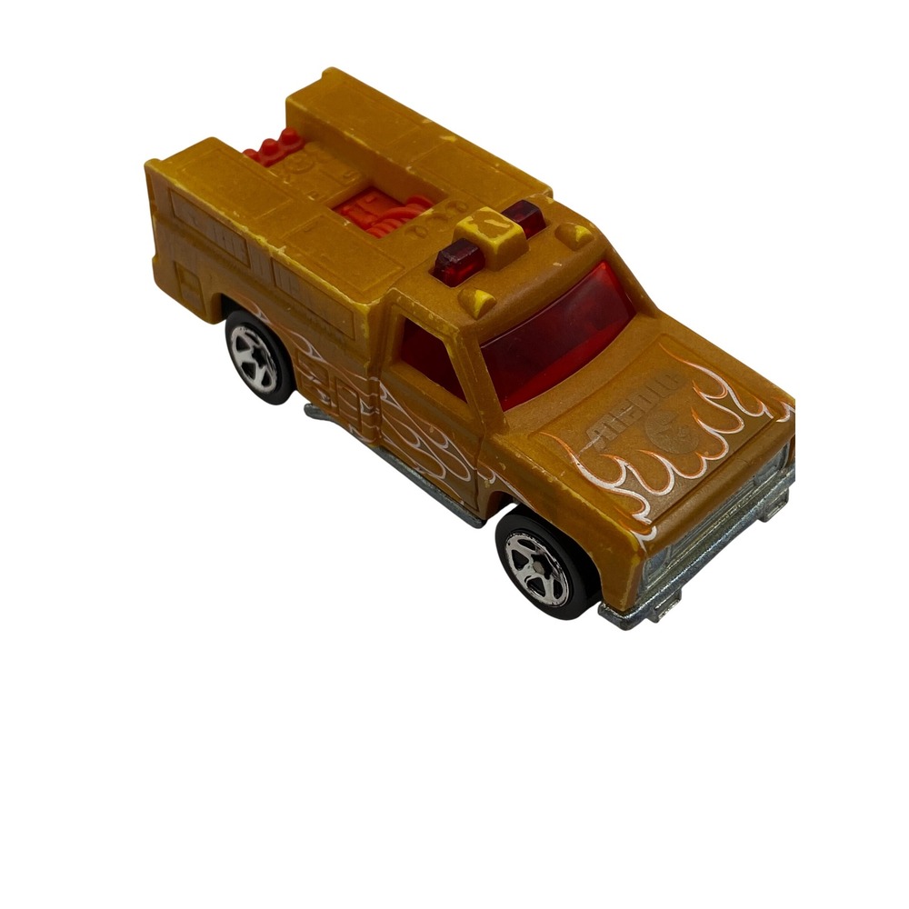 VTG 1974 Hot Wheels Medic Ambulance‎ Truck Gold with Flame Graphics Diecast Car